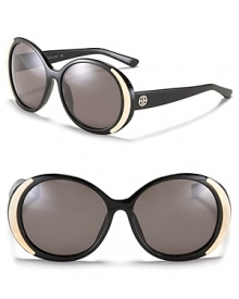 Exude vintage glamour in these oversized, rounded shades from House of Harlow.