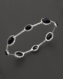 From the Rock Candy® collection, eight stone stations in onyx on a sterling silver bangle. Designed by Ippolita.