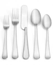 Set the table with military precision and the industrial-cool style of Army flatware. Featuring rounded edges in 18/10 stainless steel, this 20-piece set arms diners with enduring strength and shine for casual dining. Set the table with military precision and the industrial-cool style of Army flatware. Featuring rounded edges in 18/10 stainless steel, this 20-piece set arms diners with enduring strength and shine for casual dining.