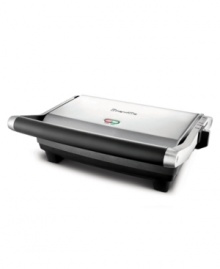 Perfectly pressed panini, juicy burgers, quick quesadillas, even eggs -- the options are endless with Breville's combination panini press, grill and griddle. Just place your food between the easy-clean, nonstick plates -- one ribbed and one flat -- and prepare the food you crave fast. One-year warranty. Model BSG520XL. Perfectly pressed panini, juicy burgers, quick quesadillas, even eggs -- the options are endless with Breville's combination panini press, grill and griddle. Just place your food between the easy-clean, nonstick plates -- one ribbed and one flat -- and prepare the food you crave fast. One-year warranty. Model BSG520XL.