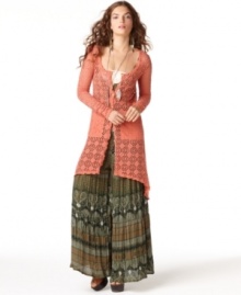 Free People's Love cardigan looks adorable over your fave camisole. Pair it with a sweeping maxi skirt to really channel that 1970's vibe! Free People's Love cardigan looks adorable over your fave camisole. Pair it with a sweeping maxi skirt to really channel that 1970's vibe!
