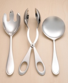 A sleek, streamlined design in gleaming 18/8 stainless steel gives the serving fork modern elegance. Shown at left. A sleek, streamlined design in gleaming 18/8 stainless steel gives the serving fork modern elegance. Shown at left.