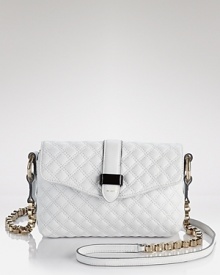 Marc Jacobs' quilted leather crossbody bag adds a contemporary kick. Shake up your palette and carry this striking style as a graphic contrast to slick leathers and monochrome looks. Marc Jacobs' quilted leather crossbody bag adds a contemporary kick. Shake up your palette and carry this striking style as a graphic contrast to slick leathers and monochrome looks.
