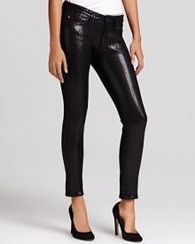 Glamour (with an edge) is epitomized in these bold sequin-encrusted AG Adriano Goldschmied ankle-grazing pants.