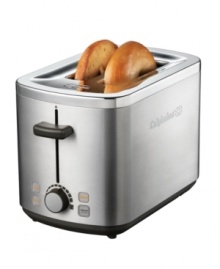 Greet each day with a balanced breakfast! With toast, bagel, reheat and defrost settings, this perfectionist makes masterful meals so you can start the day off right. The extra-wide slots are ideal for bagels, English muffins and thickly sliced bread with a removable crumb tray for quick and easy clean-up. 1-year warranty. Model 1779206. Greet each day with a balanced breakfast! With toast, bagel, reheat and defrost settings, this perfectionist makes masterful meals so you can start the day off right. The extra-wide slots are ideal for bagels, English muffins and thickly sliced bread with a removable crumb tray for quick and easy clean-up. 1-year warranty. Model 1779206.