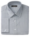 With a clean classic look, this Tasso Elba dress shirt is at home under a suit or on its own.