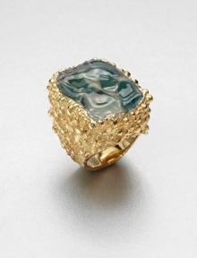 A gorgeous agate stone set in an antique-finished goldtone setting. AgateAntique-finished goldtone brassWidth, about 1Made in Italy and imported A gorgeous agate stone set in an antique-finished goldtone setting. AgateAntique-finished goldtone brassWidth, about 1Made in Italy and imported