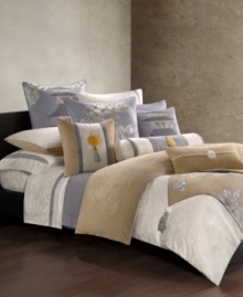 Woven with iconic sea dragon and wave motifs, the Lotus Temple sham captures the essence of the ancient East in soothing color. Reverses to a warmer palette, allowing you to customize the look of your bedding. Zipper closure.