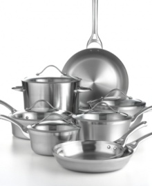 Performance matters. A champion of cooktop style and versatility, Calphalon Contemporary cookware is at home in any kitchen. Made from quality cooking materials, each piece features a full aluminum core sandwiched between two layers of stainless steel, providing superb conductivity and heating throughout. Lifetime warranty. Performance matters. A champion of cooktop style and versatility, Calphalon Contemporary cookware is at home in any kitchen. Made from quality cooking materials, each piece features a full aluminum core sandwiched between two layers of stainless steel, providing superb conductivity and heating throughout. Lifetime warranty.