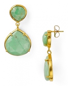 Roll with the stones. In faceted chrysophase, this pair of teardrop earrings from Coralia Leets adds sparkle to every day attire, or a festive flourish to evening looks.