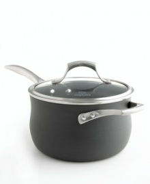 For sauces and other recipes that require a delicate touch, the Calphalon Unison saucepan is your one true choice. It features the exclusive Slide nonstick cooking surface, providing even heating and revolutionary release for exemplary results. Lifetime warranty. For sauces and other recipes that require a delicate touch, the Calphalon Unison saucepan is your one true choice. It features the exclusive Slide nonstick cooking surface, providing even heating and revolutionary release for exemplary results. Lifetime warranty.