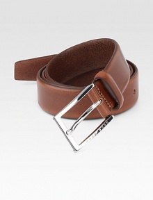 Vegetable-tanned leather belt is guaranteed to elevate your next dress ensemble .LeatherAbout 1 wideImported