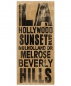 California dreamin'. Follow this vintage-style transit sign to all the LA hot spots, from Sunset to Beverly Hills, in distressed birch wood.