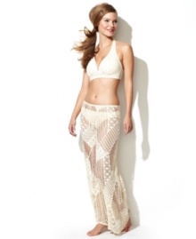 Coco Reef's crocheted bikini bottom sits low on the hips for a sizzling-hot look! Coco Reef's crocheted bikini bottom sits low on the hips for a sizzling-hot look!