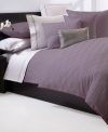 This Windsor Plum duvet cover from Hugo Boss is the perfect finishing touch for your bedding ensemble. Woven cotton jacquard fabric provides endless comfort. Button closure.