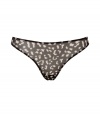 Versatile and sexy, this animal print-covered thong from Stella McCartney merges sultry style and practicality - Sheer mesh thong with low-rise cut and all-over animal print - Perfect under any outfit or paired with a matching bra for stylish lounging