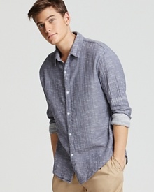 Riviera Club Jaws Slub Sport Shirt - Classic Fit Riviera Club Jaws Slub Sport Shirt - Classic Fit