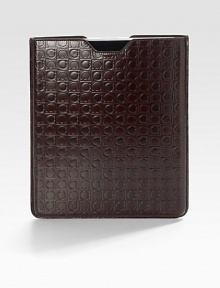 A slipcase for the iPad® user who appreciates elegant craftsmanship as much as on-the-go style in embossed calfskin leather. Leather Accommodates all standard iPad models 9½W X 10¾H Made in Italy A slipcase for the iPad® user who appreciates elegant craftsmanship as much as on-the-go style in embossed calfskin leather. Leather Accommodates all standard iPad models 9½W X 10¾H Made in Italy