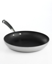 Celebrating 25 years of innovative cookware solutions, Circulon presents the limited edition open skillet, featuring sloped sides for easy maneuvering and maximum cooking space, a nonstick interior for mess-free cleanup and never-fail food release, and a hard anodized aluminum construction that has proven durable year after year. Limited lifetime warranty. Celebrating 25 years of innovative cookware solutions, Circulon presents the limited edition open skillet, featuring sloped sides for easy maneuvering and maximum cooking space, a nonstick interior for mess-free cleanup and never-fail food release, and a hard anodized aluminum construction that has proven durable year after year. Limited lifetime warranty.