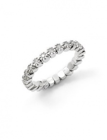 THE LOOKProng eternity design .48 tcw diamond accents14k white gold settingTHE MEASUREMENTWidth, about .125ORIGINImported THE LOOKProng eternity design .48 tcw diamond accents14k white gold settingTHE MEASUREMENTWidth, about .125ORIGINImported