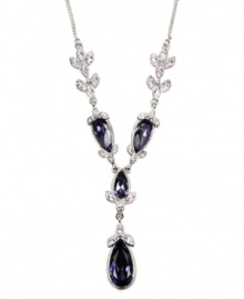 Every girl needs to unleash her glam side now and again. Givenchy's stunning Y necklace features teardrop-shaped violet crystals with pale pink crystal accents. Set in silver tone mixed metal. Approximate length: 16 inches + 2-inch extender. Approximate drop: 2-1/2 inches. Every girl needs to unleash her glam side now and again. Givenchy's stunning Y necklace features teardrop-shaped violet crystals with pale pink crystal accents. Set in silver tone mixed metal. Approximate length: 16 inches + 2-inch extender. Approximate drop: 2-1/2 inches.