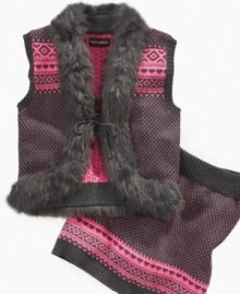 She'll look ready for Aspen in this elevated and sweet vest from Forever and Ever. She'll look ready for Aspen in this elevated and sweet vest from Forever and Ever.