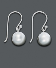 No jewelry box can have too many everyday accessory options. Beef up yours with these simple sterling silver earrings featuring ball drops. Approximate drop: 3/4 inch. No jewelry box can have too many everyday accessory options. Beef up yours with these simple sterling silver earrings featuring ball drops. Approximate drop: 3/4 inch.