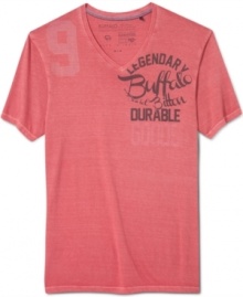 Score legend status with this chilled-out graphic tee from Buffalo David Bitton. Score legend status with this chilled-out graphic tee from Buffalo David Bitton.