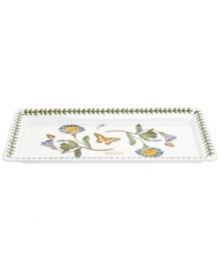 More than pretty, this sandwich tray transitions brilliantly from oven to table and has everything you love – colorful blooms, triple-leaf accents – about Portmeirion's Botanic Garden dinnerware. More than pretty, this sandwich tray transitions brilliantly from oven to table and has everything you love – colorful blooms, triple-leaf accents – about Portmeirion's Botanic Garden dinnerware.