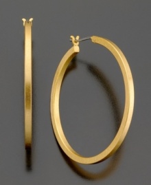 Up-to-date hoops that define your style by Kenneth Cole New York. These earrings are crafted in goldtone mixed metal. Approximate diameter: 1-1/4 inches.