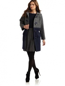 THE LOOKColorblock designHooded styleSeamed shoulder panelsFront toggle closuresLong sleevesDual front flap pocketsTHE FITAbout 33 from shoulder to hemTHE MATERIALVirgin woolFully linedCARE & ORIGINDry cleanImportedModel shown is 5'9 (175cm) wearing US size 4. THE LOOKColorblock designHooded styleSeamed shoulder panelsFront toggle closuresLong sleevesDual front flap pocketsTHE FITAbout 33 from shoulder to hemTHE MATERIALVirgin woolFully linedCARE & ORIGINDry cleanImportedModel shown is 5'9 (175cm) wearing US size 4.