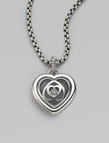 From the Cable Heart Collection. This exquisite cutout heart of fine sterling silver features the iconic logo at its center. Sterling silver Width, about 1 Imported From the Cable Heart Collection. This exquisite cutout heart of fine sterling silver features the iconic logo at its center. Sterling silver Width, about 1 Imported
