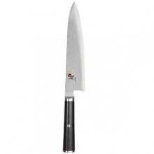 Handcrafted in Japan, these exceptional knives combine the strength of 64 layers of VG10 super steel with the artistry of fine Japanese design. Durable and beautiful - the knives feature a decorative floral Damascus pattern on each blade for the ultimate in forma and function. This 8 chef's knife is indispensable for chopping, dicing, bias-cutting and slicing. Handcrafted in Japan, these exceptional knives combine the strength of 64 layers of VG10 super steel with the artistry of fine Japanese design. Durable and beautiful - the knives feature a decorative floral Damascus pattern on each blade for the ultimate in forma and function. This 8 chef's knife is indispensable for chopping, dicing, bias-cutting and slicing.