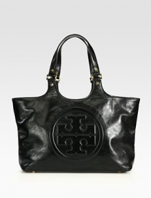 Perfect for every day of the week, this rich leather design embossed with the iconic logo is sure to fit every must-have.Shoulder straps, 8½ drop Top zip closure One inside zip pocket Two inside open pockets Canvas lining 17W X 9H X 4D Imported Perfect for every day of the week, this rich leather design embossed with the iconic logo is sure to fit every must-have.Shoulder straps, 8½ drop Top zip closure One inside zip pocket Two inside open pockets Canvas lining 17W X 9H X 4D Imported