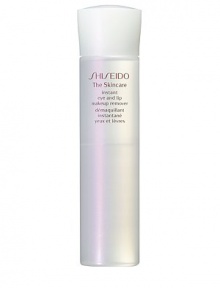 This gentle dual-phase formula quickly and easily removes all traces of waterproof and long-wearing eye makeup and lipstick. Skin-caring benefits protect skin against dehydration as it removes eye makeup and lipstick. Leaves skin fresh and smooth without an oily feeling. 4.2 oz.Call Saks Fifth Avenue New York, (212) 753-4000 x2154, or Beverly Hills, (310) 275-4211 x5492, for a complimentary Beauty Consultation. ASK SHISEIDOFAQ This gentle dual-phase formula quickly and easily removes all traces of waterproof and long-wearing eye makeup and lipstick. Skin-caring benefits protect skin against dehydration as it removes eye makeup and lipstick. Leaves skin fresh and smooth without an oily feeling. 4.2 oz.Call Saks Fifth Avenue New York, (212) 753-4000 x2154, or Beverly Hills, (310) 275-4211 x5492, for a complimentary Beauty Consultation. ASK SHISEIDOFAQ