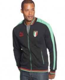 Loud and proud. Show your support in style with this track jacket from Puma. Loud and proud. Show your support in style with this track jacket from Puma.