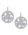 Platinum vermeil and cubic zirconia are all wrapped up in pretty bows on these feminine-fabulous circle earrings from Crislu.