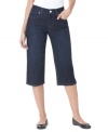 What a cut! Style&co.'s cropped denim makes a statement with a below-the-knee capri length.