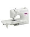 The ultimate craft station with computerized settings, including 70 built-in stitches, 110 stitch functions, seven 1-step buttonholes and more. Featuring an over-sized table for quilting and bigger projects, this sewing machine quickly becomes your favorite crafting companion. 25-year warranty. Model CP-7500.