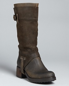 Sophisticated with a touch of moto edge, these Vera Wang Lavender Label riding boots will have both casual weekdays and weekends covered. Sophisticated with a touch of moto edge, these Vera Wang Lavender Label riding boots will have both casual weekdays and weekends covered.
