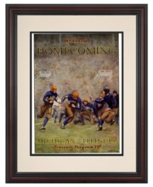 Make football history part of your home with a framed and restored program cover from the 1927 Michigan-Illinois game. The Illini pulled out all the stops at their 18th annual homecoming event, outscoring the Wolverines 14-0. Make football history part of your home with a framed and restored program cover from the 1927 Michigan-Illinois game. The Illini pulled out all the stops at their 18th annual homecoming event, outscoring the Wolverines 14-0.