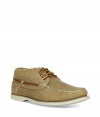 Channel preppy-cool style in these moccasin style shoes from Polo Ralph Lauren - Stitched moccasin toe, leather laces and detailing, contrasting sole with logo detail - Style with chinos and a polo or with jeans and a pullover