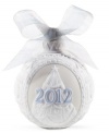 Make it the most elegant Christmas yet with this handmade porcelain ornament from Lladro. A beautiful bow, embossed candy canes and ice-blue accents make the 2012 tree one you'll always remember.