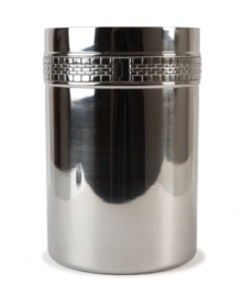 Engraved for timeless style, the Watchband wine chiller from Lauren Ralph Lauren adds sleek polish to cocktail hour in solid stainless steel. Engraved for timeless style, the Watchband wine chiller from Lauren Ralph Lauren adds sleek polish to cocktail hour in solid stainless steel.