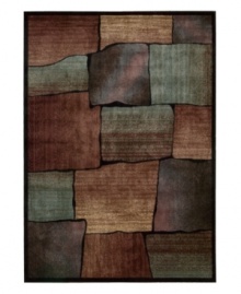 Blocks of bold, blended color build a spectacular design that's rich in artistic expression. This Nourison rug is made with exclusive, premium-quality Opulon(tm) yarns to create a densely woven and strikingly luxurious pile that provides years of fade-free style. Hand-carved details add textural interest. Blocks of bold, blended color build a spectacular design that's rich in artistic expression. This Nourison rug is made with exclusive, premium-quality Opulon(tm) yarns to create a densely woven and strikingly luxurious pile that provides years of fade-free style. Hand-carved details add textural interest.