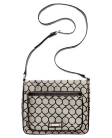 Add some signature style to your tech accessorizing with this jacquard logo silhouette from Nine West. Button snap and top zip closures securely stow iPad when you're on-the-move, while the convenient crossbody strap keeps hands free. Add some signature style to your tech accessorizing with this jacquard logo silhouette from Nine West. Button snap and top zip closures securely stow iPad when you're on-the-move, while the convenient crossbody strap keeps hands free.