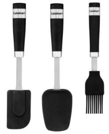 Create with confidence. You'll love your everyday, routine tools with this smart set, which includes spatula, scoop spatula and basting brush. Crafted from stainless steel with soft grip handles, each tool is dishwasher safe, so prep & clean-up are always easy. Create with confidence. You'll love your everyday, routine tools with this smart set, which includes spatula, scoop spatula and basting brush. Crafted from stainless steel with soft grip handles, each tool is dishwasher safe, so prep & clean-up are always easy.