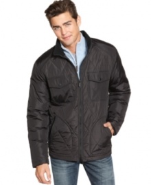 Sleek quilted microfiber provides fail-proof and water-proof style in this essential jacket from Buffalo Jeans. Sleek quilted microfiber provides fail-proof and water-proof style in this essential jacket from Buffalo Jeans.