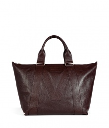 With subtle logo details, this textured leather carryall is a luxe work or travel essential - Classic carryall style, top carrying handles, top zip closure, big M logo detail on front and back, embossed front logo plaque, small internal pocket - Perfect for stylish jet-setting or an out-of-office meeting With subtle logo details, this textured leather carryall is a luxe work or travel essential - Classic carryall style, top carrying handles, top zip closure, big M logo detail on front and back, embossed front logo plaque, small internal pocket - Perfect for stylish jet-setting or an out-of-office meeting