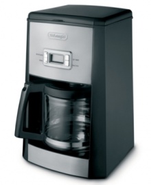 Perfect for the get-up-and-go coffee drinker, this De'Longhi coffee maker brews the perfect mug with no time wasted. Just set the timer the night before and wake up to the smell of fresh-brewed coffee every morning. One-year limited warranty. Model DC312T. Perfect for the get-up-and-go coffee drinker, this De'Longhi coffee maker brews the perfect mug with no time wasted. Just set the timer the night before and wake up to the smell of fresh-brewed coffee every morning. One-year limited warranty. Model DC312T.